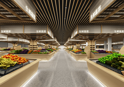 Modern Vegetable Market 3d model