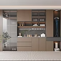 Elegant Modern Wine Cabinet Interior Design With Glass Doors Wine Bottles Glasses And Decorative Items