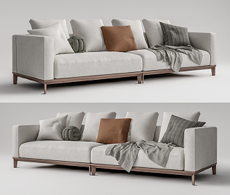 Modern double sofa 3d model