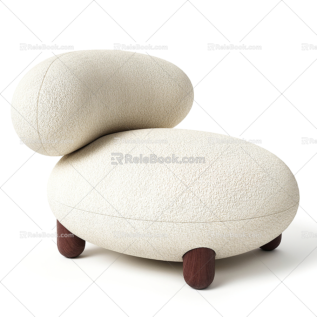 Modern Single Sofa Leisure Chair 3d model