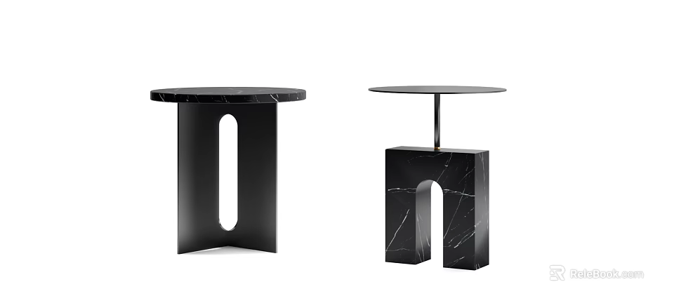 Modern Marble Side Tables With Unique Base Design And Sleek Contemporary Style 3d model