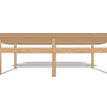 Two Wooden Dining Tables With Minimalist Design And Natural Wood Table Legs
