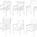 Various Office Chair Designs With Leather Fabric Seats And Wooden Armrest Frames