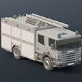 Scania Functional Fire Rescue Vehicle With Roof Ladder And Emergency Equipment