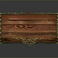 Vintage Wooden Chest With Brass Decorative Rivets Lock And Lion Handles