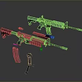 Modern Tactical Rifles With Detachable Magazines Black Stocks And Silver Barrels