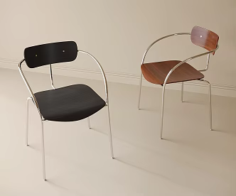 Modern Single Chair Dining Chair Book Chair 3d model