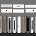 Modern Air Conditioner Fans With Various Styles And White Silver Design For Home Use