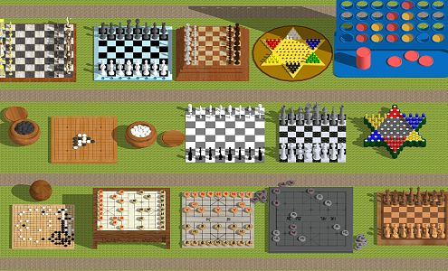 Modern Chess Go Chinese Chess 3d model