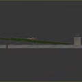 Industrial Building Structure With Green Conveyor Belts Concrete Platform And Small Control Tower