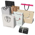 Decorative Display Set Of Fashion Brand Shopping Bags And Gift Box In Various Colors