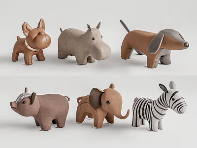 Modern Children's Chair Animal Seat Child Seat Animal Ornaments 3d model