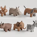 Cute Animal Shaped Children's Chairs with Dog Hippo Badger Pig Elephant Zebra Designs