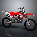 Red And White Dirt Bike Motorcycle Featuring Number 98 Stylish Design And Off Road Tires