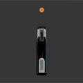 Blue Grip Silver Barrel Pistol With Flying Bullet In Mid Air Design
