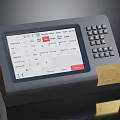 Modern Data Terminal Equipment With Touch Screen Keypad And Gold Label Slot