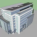 Modern Office Building Exterior Featuring Glass Curtain Wall And Multi Storey Design