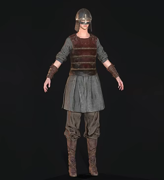 European-style European soldier game character anime character 3d model