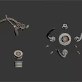 Industrial Mechanical Equipment Parts With Metal Pipes Connectors Screws And Hardware