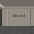 Modern Front Desk Background Wall Simple Background Wall Front Desk Reception Area Background Wall Company Front Desk Background Wall 3d model