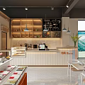 Book Art Showcase In Modern Café Interior Design