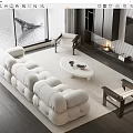 Modern Koleksiyon Sofa Coffee Table Combination 3d model