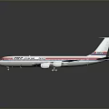 ZBC Pacific Airliner Aerospace Model Features Detailed White Red Blue Livery Design