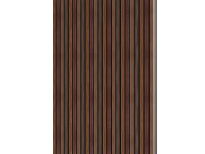 Elegant Wooden Background Wall With Vertical Brown Wood Striped Patterns 3d model