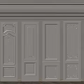Various Decorative White Wall Panels With Different Designs For Interior Decoration 3d model