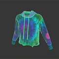 Vibrant Tie Dye Drawstring Hoodie With Multicolored Design For Fashionable Look