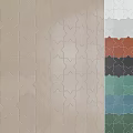 Ceramic Tile Components With Interlaced Geometric Patterns And Various Colors For Interior Design 3d model