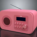 Divoom Pink Radio With Antenna Display Screen Control Knob And Buttons