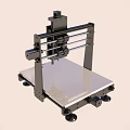 3D Printer Mechanical Structure With Metal Frame Stable Base And Flat Platform 3d model