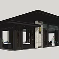 New Chinese style gallery 3d model
