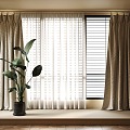 Universal Curtain Fabric Curtain Gauze Curtain Dream Curtain 3d model