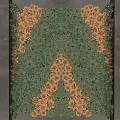 Patterned Living Plant Wall With Green And Gold Plants For Modern Interior Decor