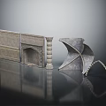 Stone Scene Construction Components With Wall Panel Arched Structure Column And Curved Decoration
