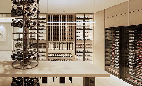 Modern Wine Cellar Wine Cabinet Wine Rack 3d model