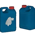 Durable Blue Plastic Jugs with Red Caps for Daily Household Use