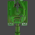 Green Military Tank 3D Model With Cannon Turret And Heavy Duty Tracks