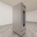 Stainless Steel Vertical Kitchen Appliance With Glass Door And Control Panel