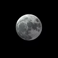 Clear View Of Full Moon Lunar Surface With Detailed Craters Against Dark Background