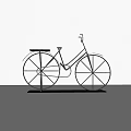 Minimalist Bicycle Decorative Ornament Set With Line Design For Modern Home Decoration