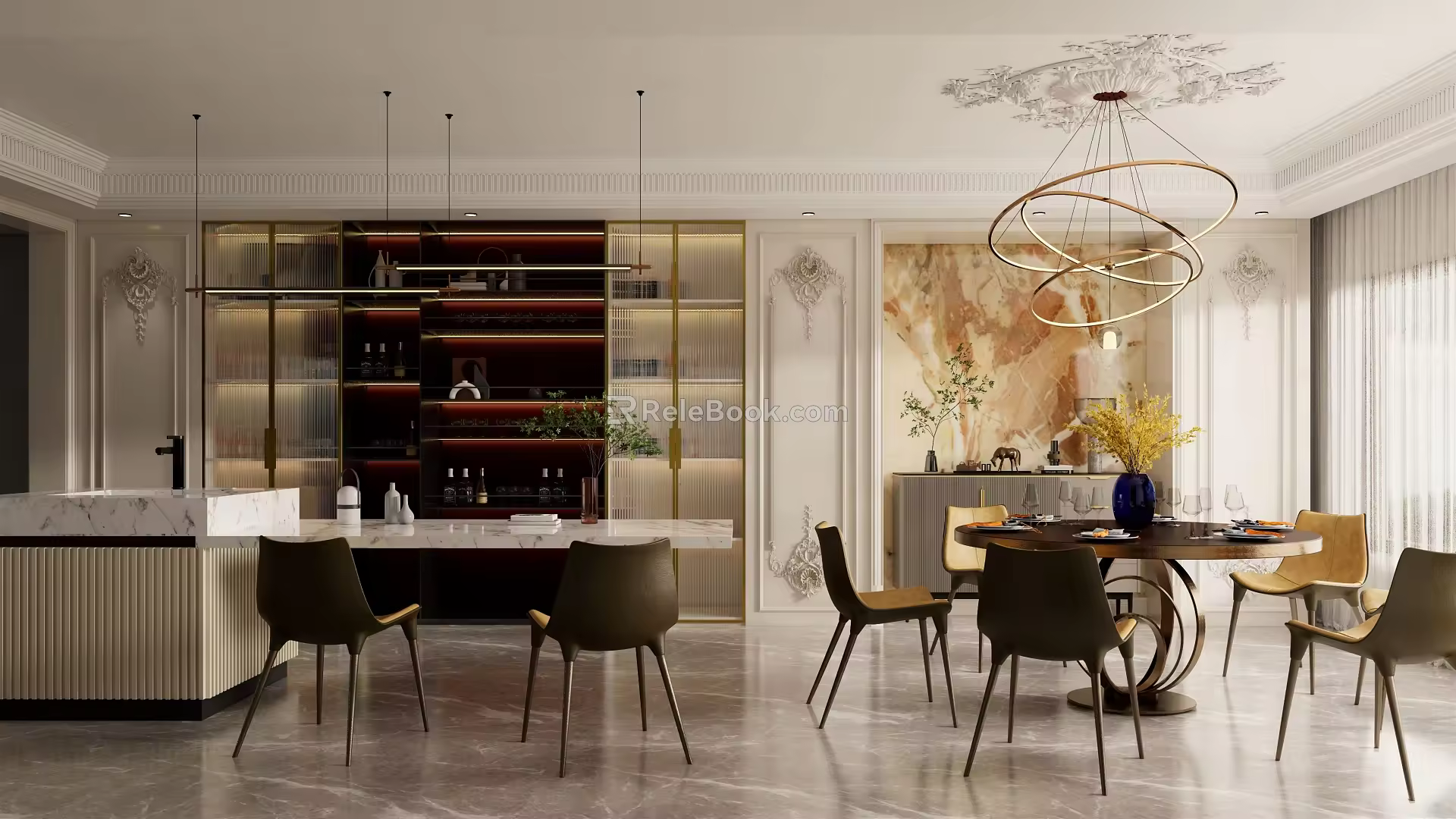 Jianou Restaurant Multi-function Cabinet 3d model