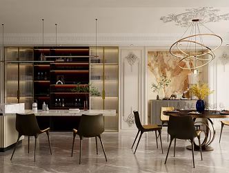 Jianou Restaurant Multi-function Cabinet 3d model