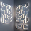 Modern Geometric 3D Design Wall Lamp With Stylish Lighting Effects On Wall 3d model