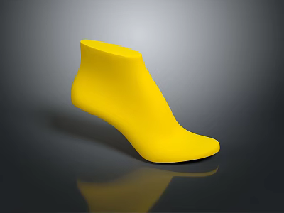High Quality Yellow Medical Compression Sock Essential Medical Device for Leg Support and Comfort 3d model