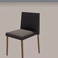 Light Gray Fabric Single Chair With Wooden Legs Simple Modern Design For Home Use