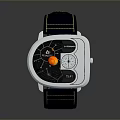 Stylish Modern Wristwatch For Daily Life With Blue Leather Strap And Silver Dial