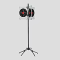 Shooting Target Tripod Stand With Two White Boards And Red Bullseye Targets